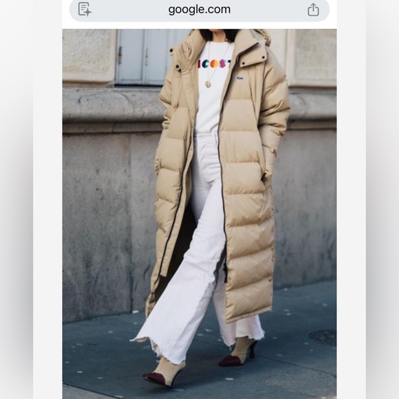 ๐ Zara NWT Long Creamy Puffer Down Coat โ Size S - Picture 10 of 13